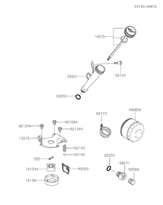 Lubrication Equipment Diagram and Parts List for FS600V-DS34  Cub Cadet Engine